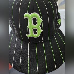 Black and Green Pinstripe Cap